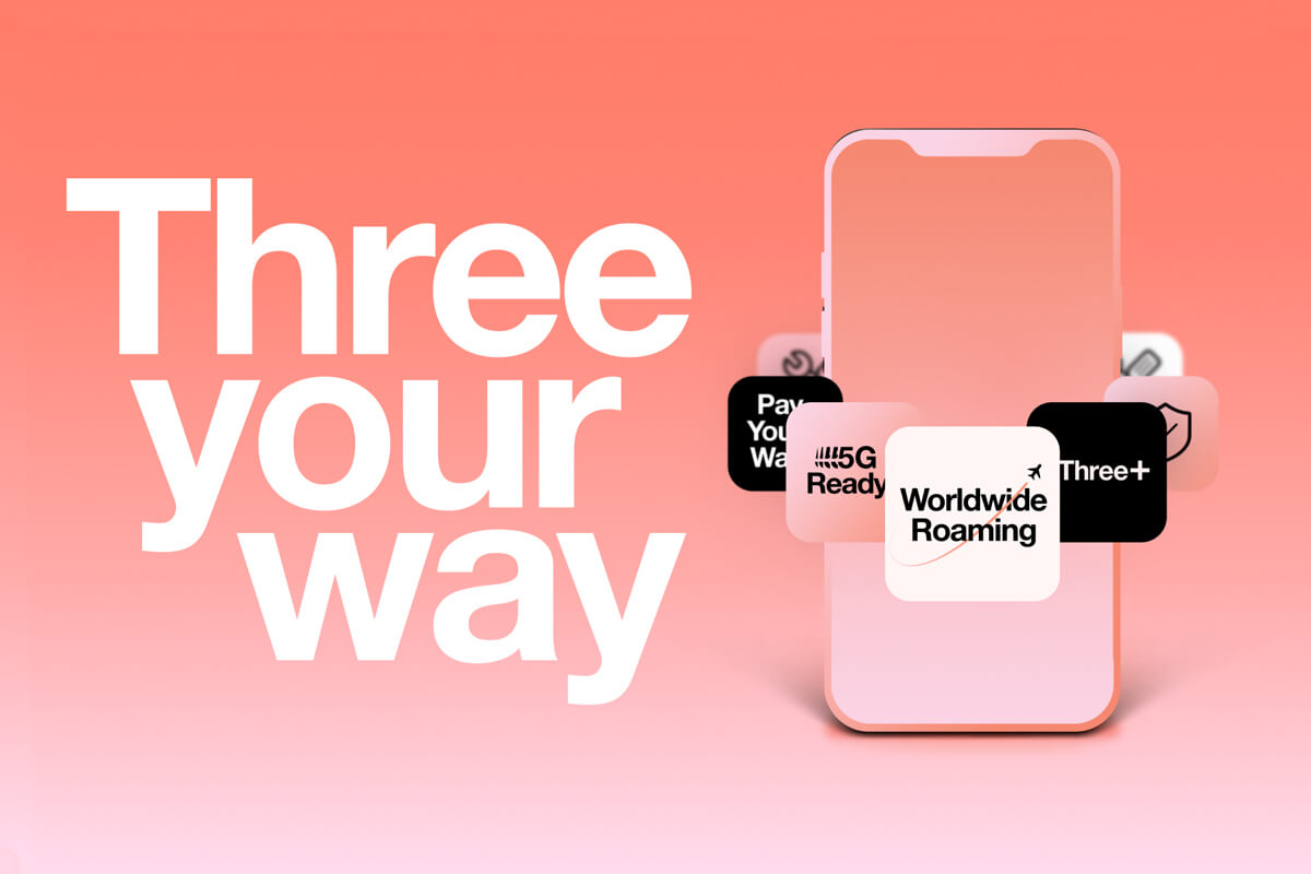 Three your way graphic Roaming